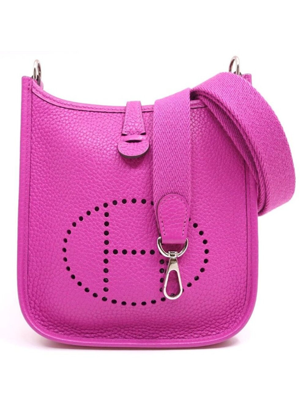Hermes Evelyne TPM 16 Amazon Magnolia Taurillon Clemence Silver Shoulder Bag